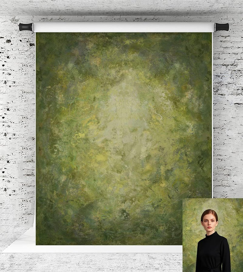 Kate 5x7ft(1.5mx2.2m) Vintage Rusty Backdrops Microfiber Green Paint Abstract Photo Backdrop Retro Portrait Background - Image 1
